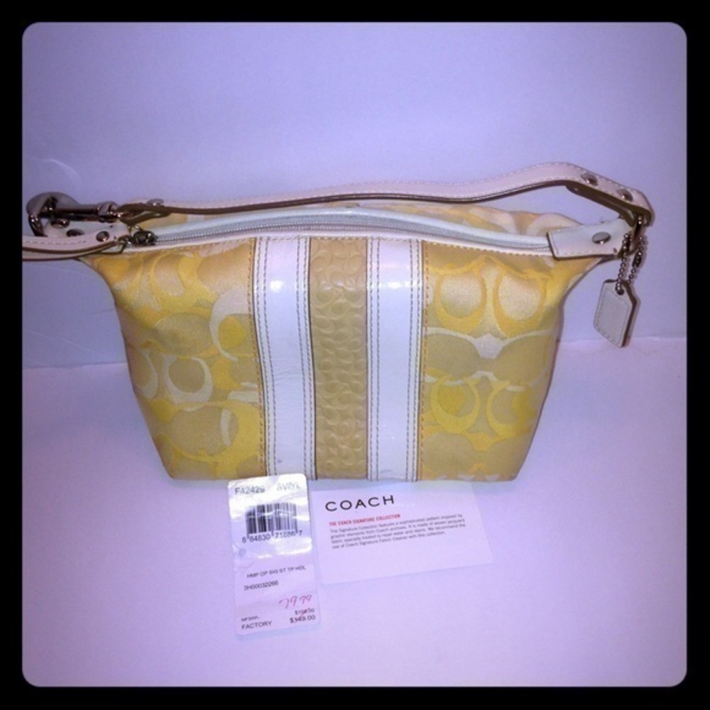 Coach Hampton yellow optic c bag